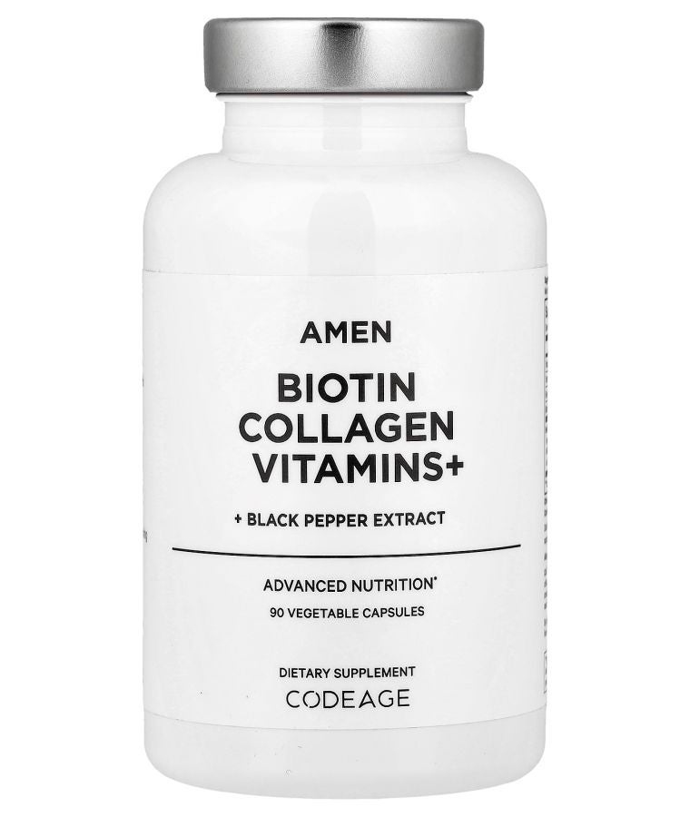 Codeage Amen Biotin Collagen Vitamins+ 90 Vegetable Capsules