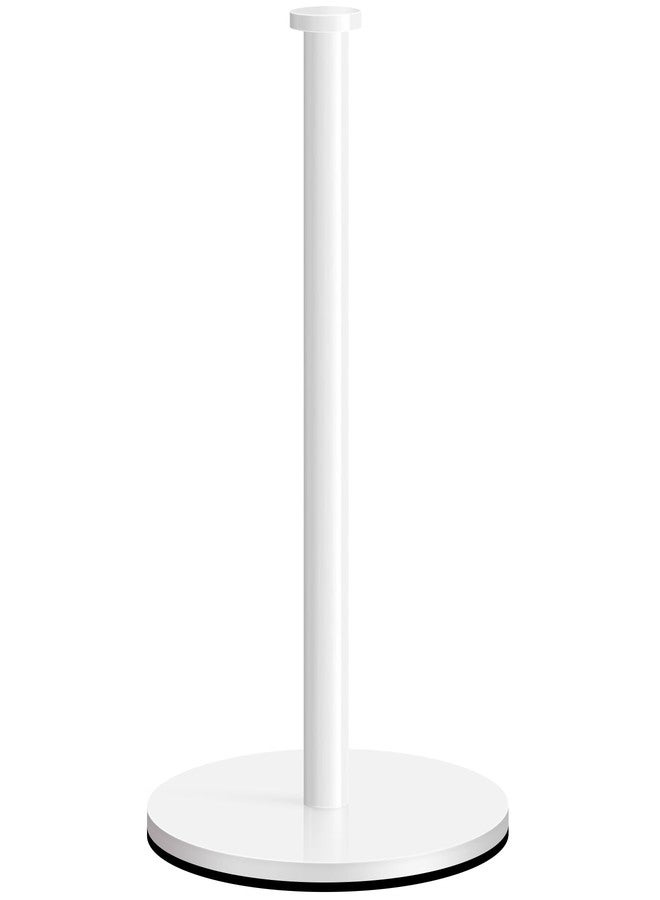 OBODING Paper Towel Holder Countertop, OBODING, White Kitchen Paper Towel Holder Stand for Kitchen and Bathroom Organization and Storage, Paper Towel Holders for Standard and Large Size Rolls (White) - Image 1