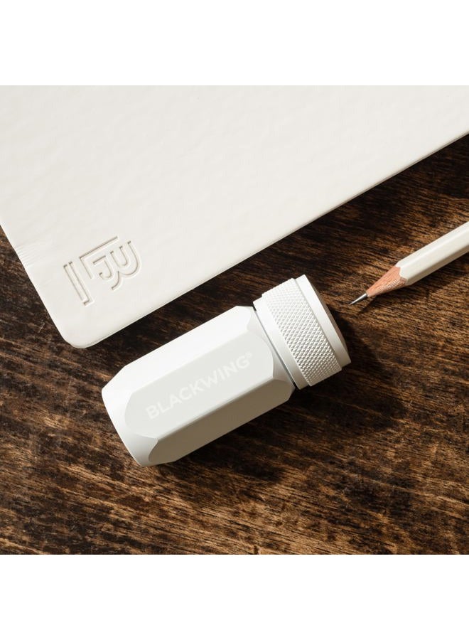 Blackwing One-Step Long Point Sharpener, German Steel Blade, Machined Aluminum, Compact Design, White - Image 5