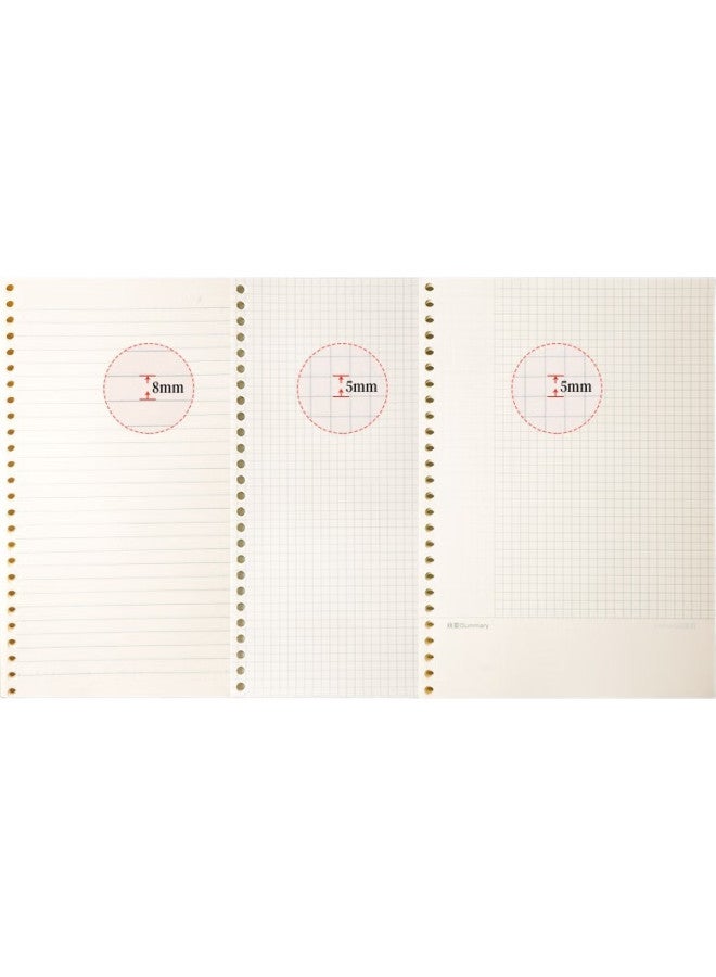 Snowhite B5 Loose-Leaf Binder With 26 Detachable Rings, Matte Transparent Plastic Loose-Leaf Notebook Clip, Metal Clip For Student Notebooks And Documents - Image 2