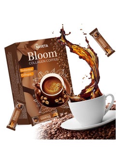 NAVETA Bloom Collagen Coffee 100% Organic and Glutathione, Diet Coffee Slimming Coffee Gluta Collagen Detox Premium with Collagen Coffee (5g*12bags)  - Image 4