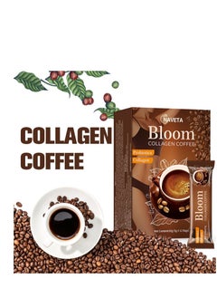 NAVETA Bloom Collagen Coffee 100% Organic and Glutathione, Diet Coffee Slimming Coffee Gluta Collagen Detox Premium with Collagen Coffee (5g*12bags)  - Image 2