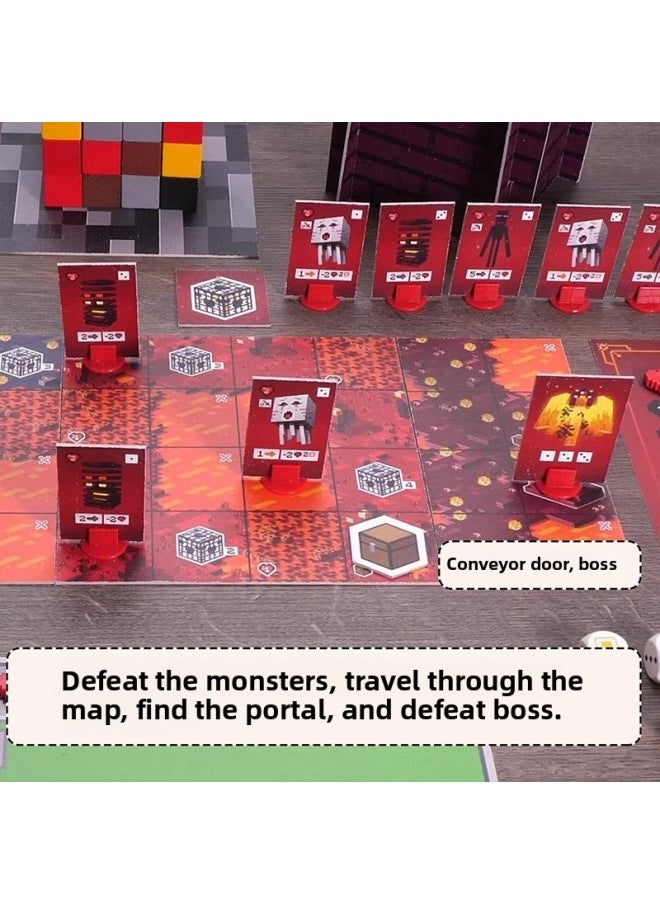 null - Minecraft Board Game Children's Monopoly Peripheral Block World Puzzle Game Intellectual Thinking Development Burning-Color:Minecraft Board Game (single Board Game) - Image 1