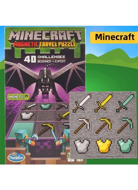Minecraft Board Game Children's Monopoly Peripheral Block World Puzzle Game Intellectual Thinking Development Burning-Color:Minecraft Board Game (single Board Game)