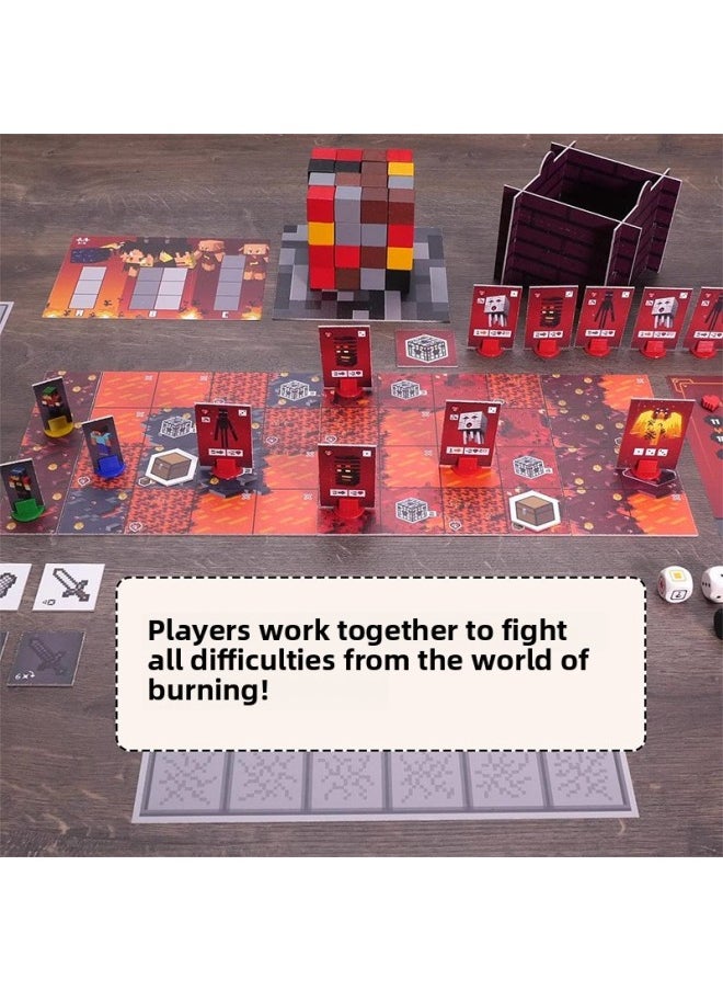 null - Minecraft Board Game Children's Monopoly Peripheral Block World Puzzle Game Intellectual Thinking Development Burning-Color:Minecraft Board Game (single Board Game) - Image 1