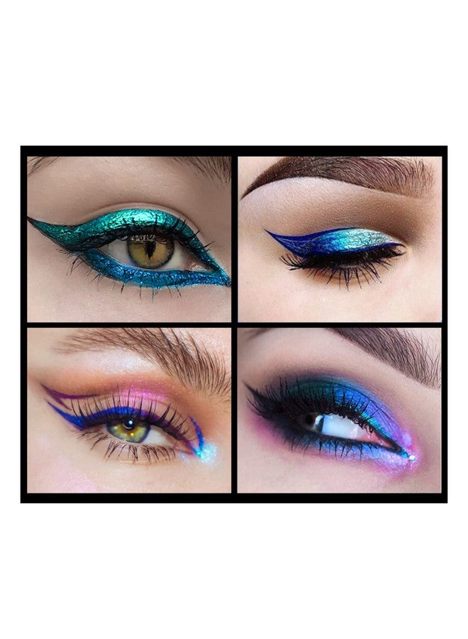 Corleone Glitter Liquid Eyeliner, Metallic Change Color Rainbow Eyeliner Gel Multicolor Highly Pigmented Waterproof Longerlasting Colorful Eye Liner Gift Kit For Women And Girls - Image 4
