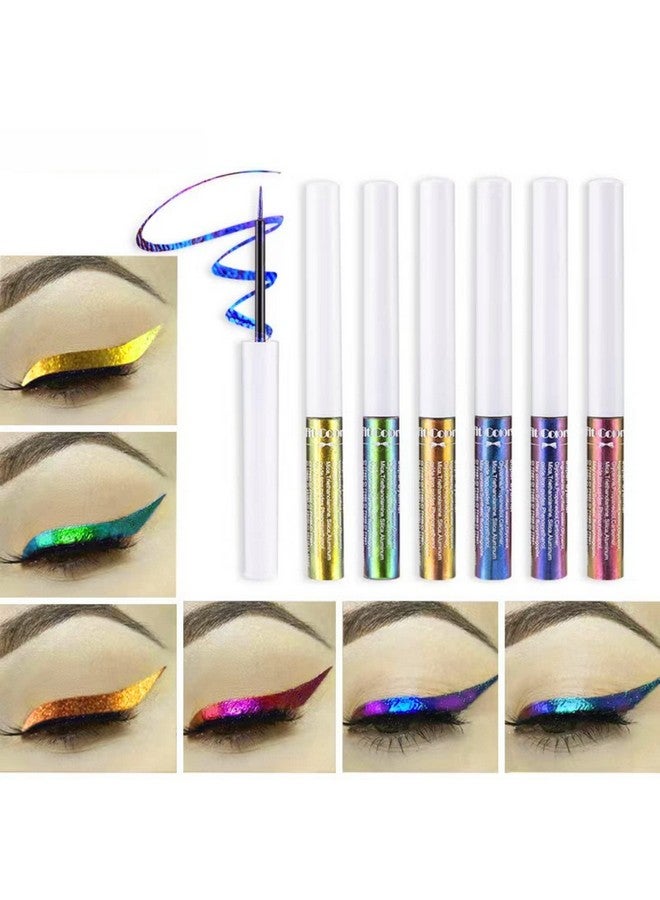 Corleone Glitter Liquid Eyeliner, Metallic Change Color Rainbow Eyeliner Gel Multicolor Highly Pigmented Waterproof Longerlasting Colorful Eye Liner Gift Kit For Women And Girls - Image 1