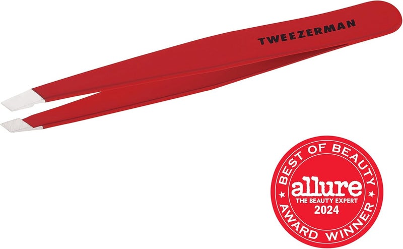 Tweezerman Slant Tweezer - Signature Red for Precision Hair Removal - Image 2