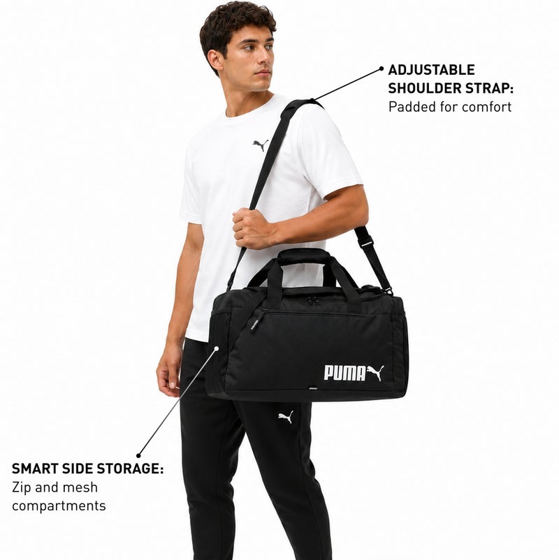 PUMA Fundamentals No. 2 Black Small Sports Bag 31L - Image 2