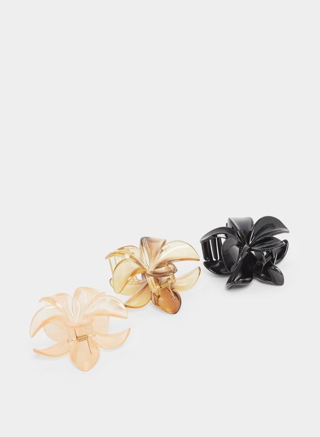 Styli Set of 3 - Floral Hair Claw - Image 5