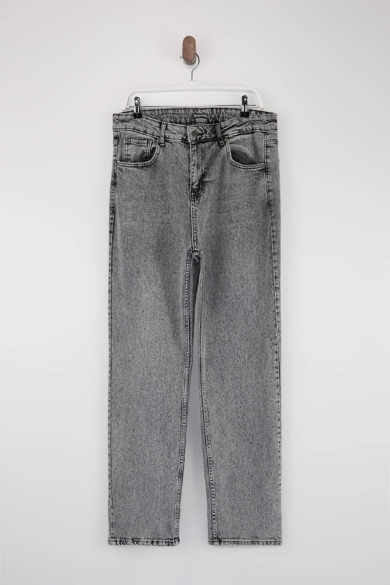 trendyol Gray Baggy/90's Straight Fit Jeans Baggy Jeans Tmnss24Je00012 - Image 1