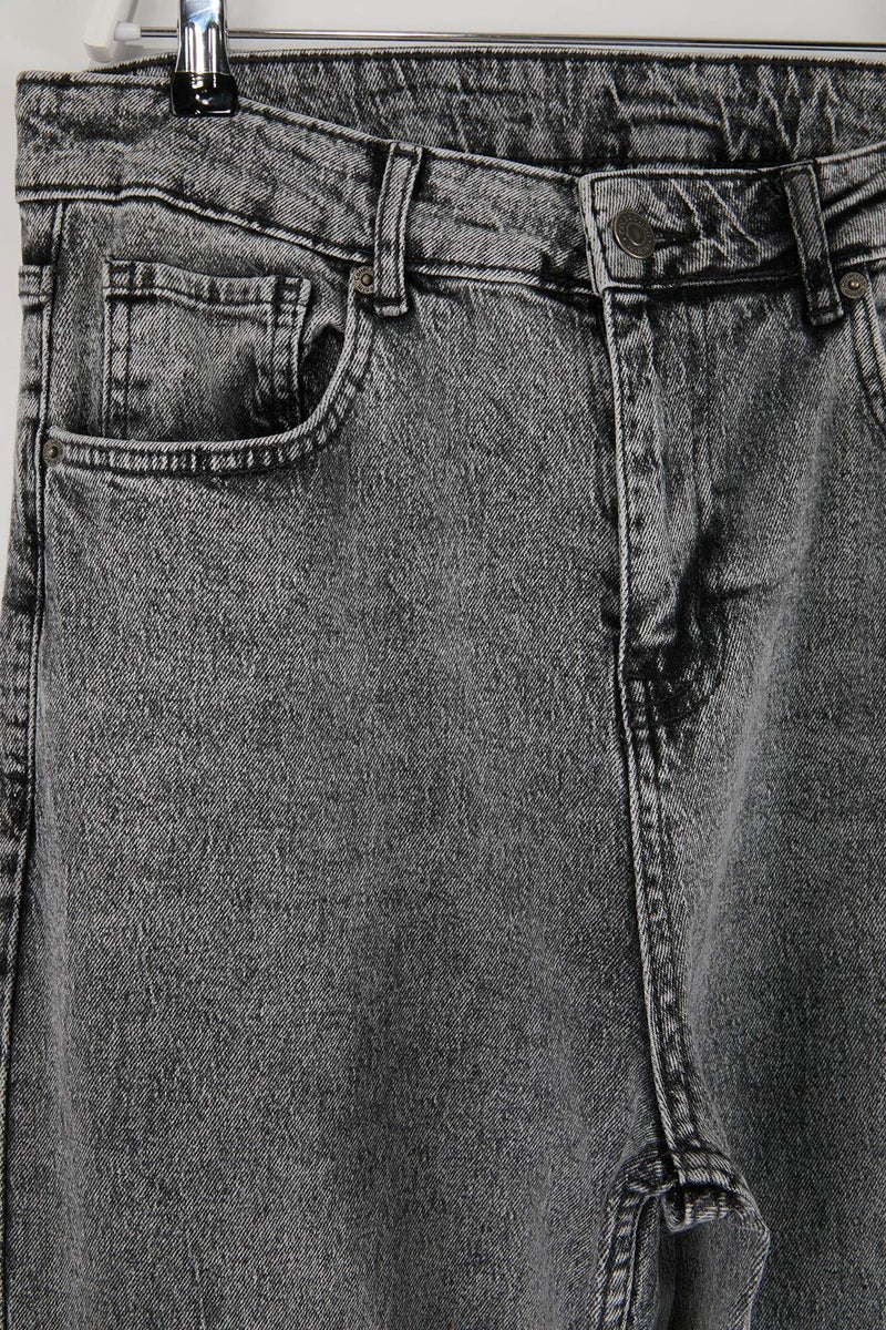 trendyol Gray Baggy/90's Straight Fit Jeans Baggy Jeans Tmnss24Je00012 - Image 2
