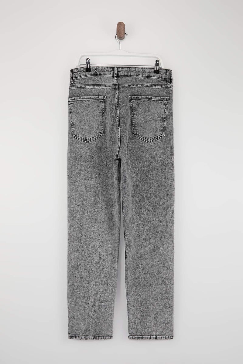 trendyol Gray Baggy/90's Straight Fit Jeans Baggy Jeans Tmnss24Je00012 - Image 3