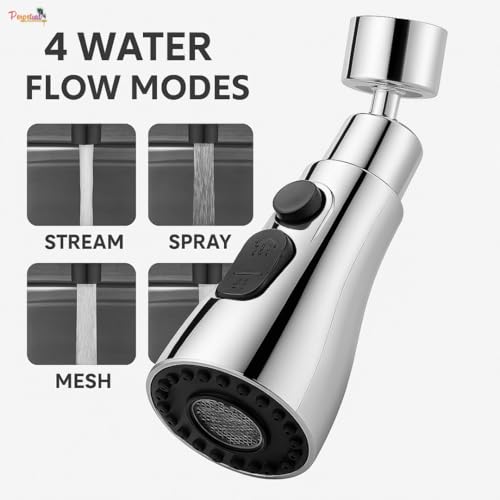 Perpetual Tap Extension for Kitchen Sink & Wash Basin – 360° Rotatable Kitchen Tap Extender | Anti-Splash Faucet - Image 4