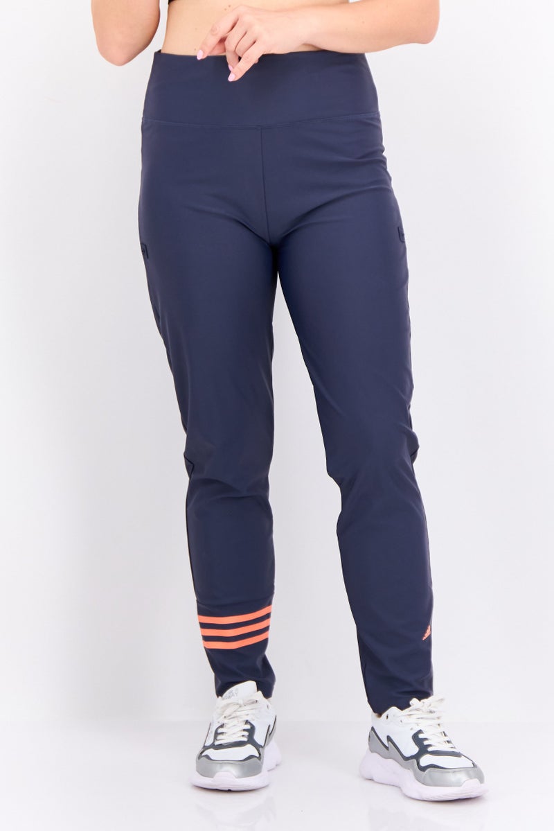 Adidas Women Sportswear Fit Pull On Training Leggings, Dark Dusty Navy - Image 1