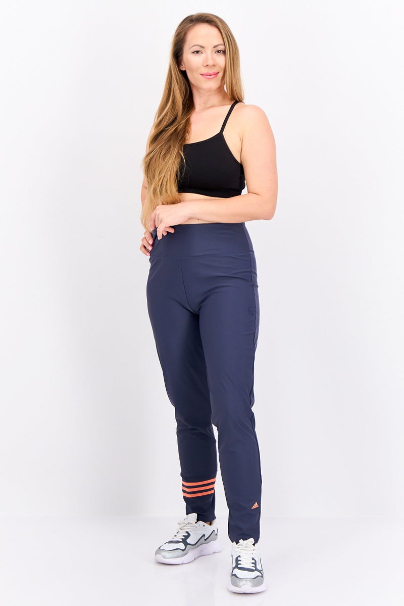 Adidas Women Sportswear Fit Pull On Training Leggings, Dark Dusty Navy - Image 4