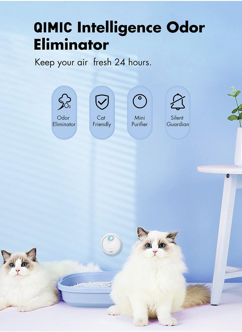 Excefore - Smart Pet Smell Deodorizer, Litter Box Odor Eliminator, Auto On/Off, Rechargeable Dust-Free Litter Genie for Cat Litter Box, Bathroom Wardrobe and Small Area - Image 1