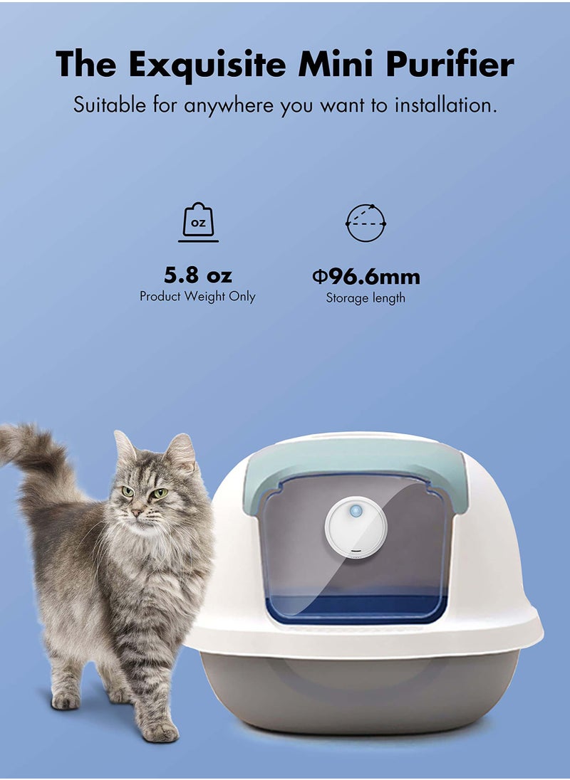 Excefore - Smart Pet Smell Deodorizer, Litter Box Odor Eliminator, Auto On/Off, Rechargeable Dust-Free Litter Genie for Cat Litter Box, Bathroom Wardrobe and Small Area - Image 1