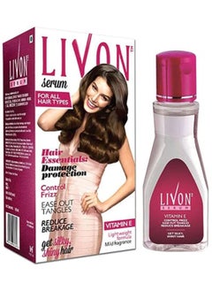 Livon Livon Pack Of 2 Hair Serum Reduces Hair Breakage Restores Hair Moisture Balance. 2X50 ml  - Image 2