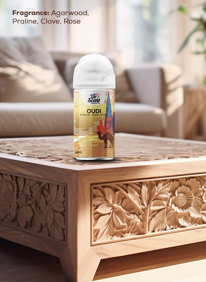 دكتور سينت مجموعة معطر جو Dr Scent Breeze of Joy | أفضل معطر جو أوتوماتيكي بشاشة LED Voltalia + عبوة بخاخ 300 مل | عطر معزز يدوم طويلاً للمنزل والمكتب (عودي)