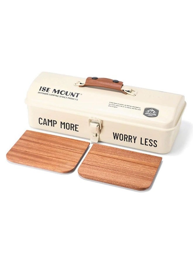 Generic Portable Camping Picnic Hand Box  With Handle Double Locking Buckle  - Image 1