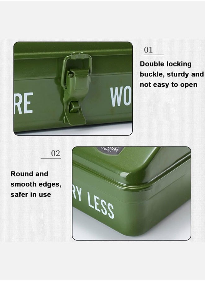 Generic Portable Camping Picnic Hand Box  With Handle Double Locking Buckle  - Image 5