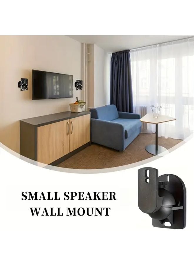 2PCS Wall Mount Speaker Bracket With Rotation And Tilt Function For Home Theater Bookshelf Audio Systems - Image 3