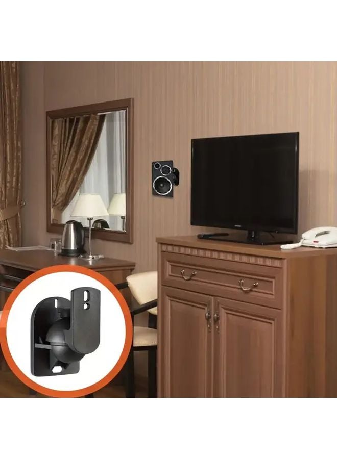 2PCS Wall Mount Speaker Bracket With Rotation And Tilt Function For Home Theater Bookshelf Audio Systems - Image 4