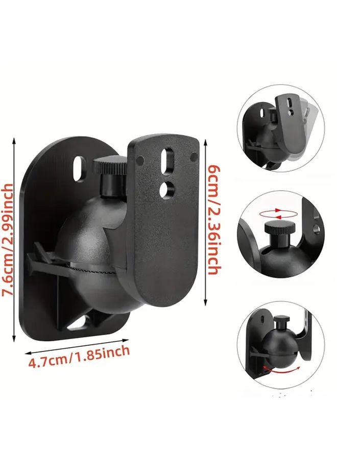 2PCS Wall Mount Speaker Bracket With Rotation And Tilt Function For Home Theater Bookshelf Audio Systems - Image 5