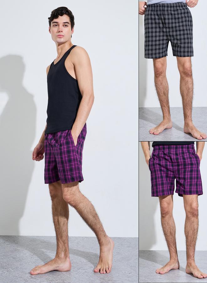 Styli Pack of 2 - Checked Cotton Boxer - Image 1