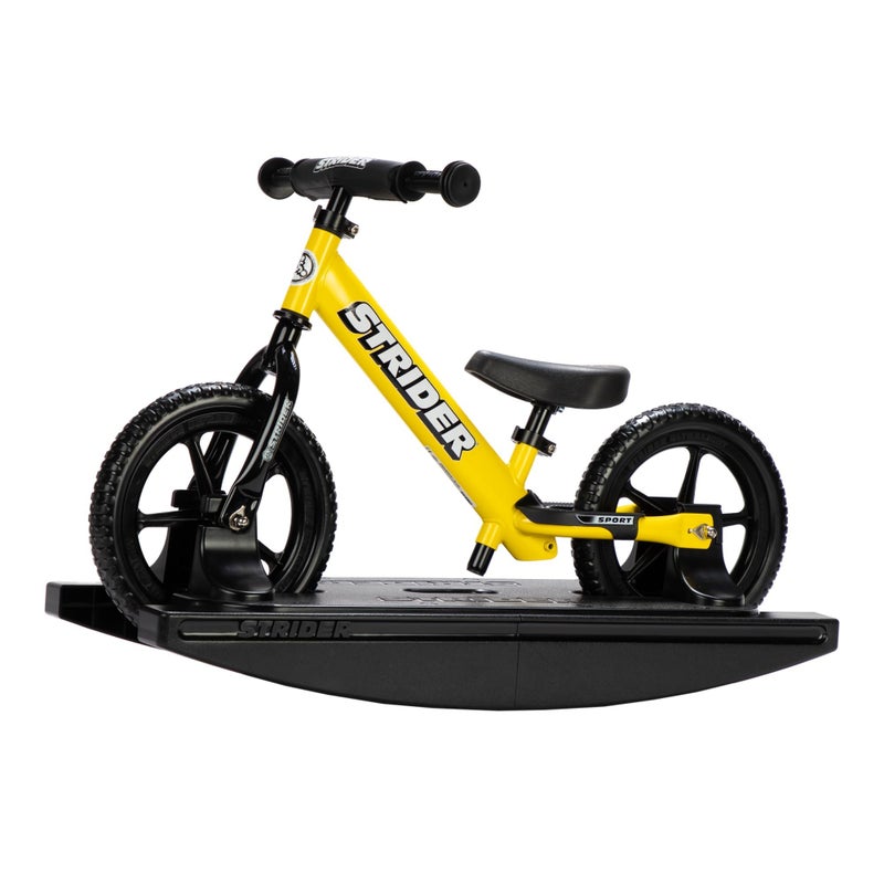Strider 12 Sport Bike Yellow Rocking Base Helps Teach Baby How to Ride a Balance Bicycle for Kids 6 Months to 4 Years Easy Assembly Adjustments - Image 2