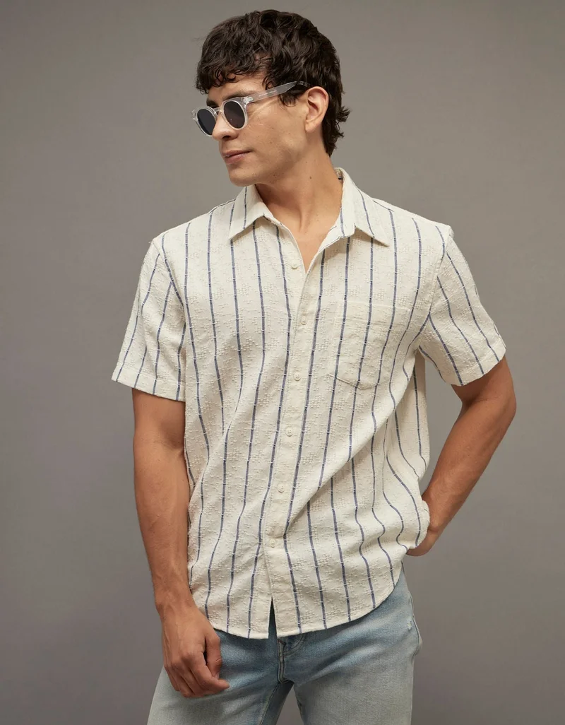 American Eagle AE Short-Sleeve Button-Up Shirt