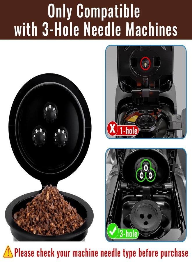 AODPWEN Reusable Coffee Pods compatible with Ninja CFP301 Coffee Maker, Only Fits 3-Hole Needle Machines,3 Pack Reusable K Cups Pods and 2 Pack Reusable Filter - Image 3