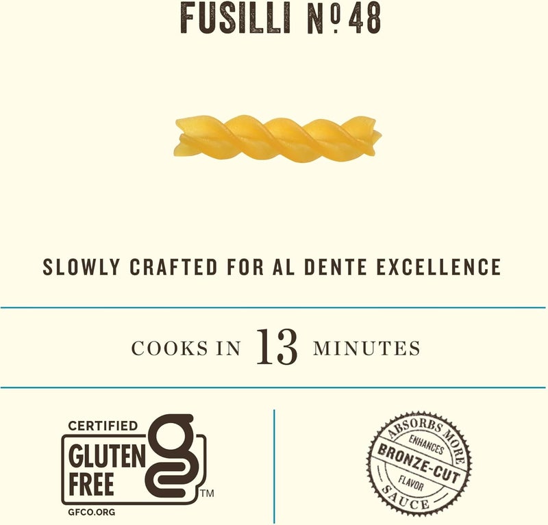 Rummo Fusilli No. 48 Gluten Free Pasta - 12 Ounce Pack of 2, Made with Brown Rice and Corn - Image 3