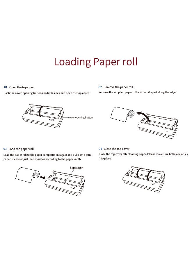 HPRT - MT810 2PCS A4 Thermal Paper Roll for MT810 Thermal Printer BPA-free 10 Image Long-lasting Perfect for Photo Picture Receipt Memo PDF File Webpage Printing Instant Photo - Image 1