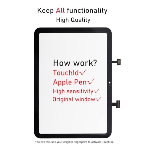 GoodFixer for iPad 10 (10th Generation) A2696 A2757 A2777 Screen Replacement Digitizer Touch Glass Kits , for iPad 10th Gen (2022 Released) 10.9 Inch, Full Repair Sets, No fit Pro/Air [NO LCD] [TouchID Work] - Image 3