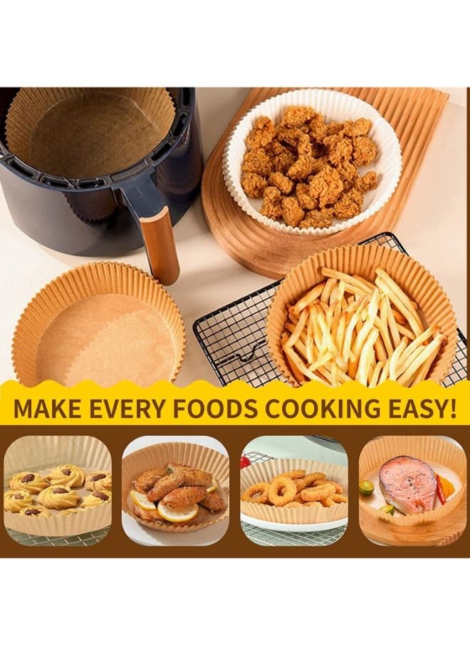 Air Fryer Disposable Paper Liners Non-Stick Parchment Paper for Air Fryer Liners 100PCS Round Baking Paper