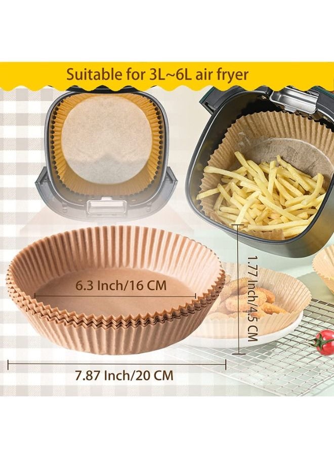 Air Fryer Disposable Paper Liners Non-Stick Parchment Paper for Air Fryer Liners 100PCS Round Baking Paper