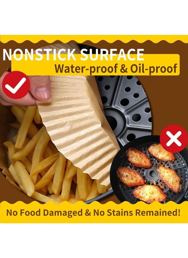 Air Fryer Disposable Paper Liners Non-Stick Parchment Paper for Air Fryer Liners 100PCS Round Baking Paper