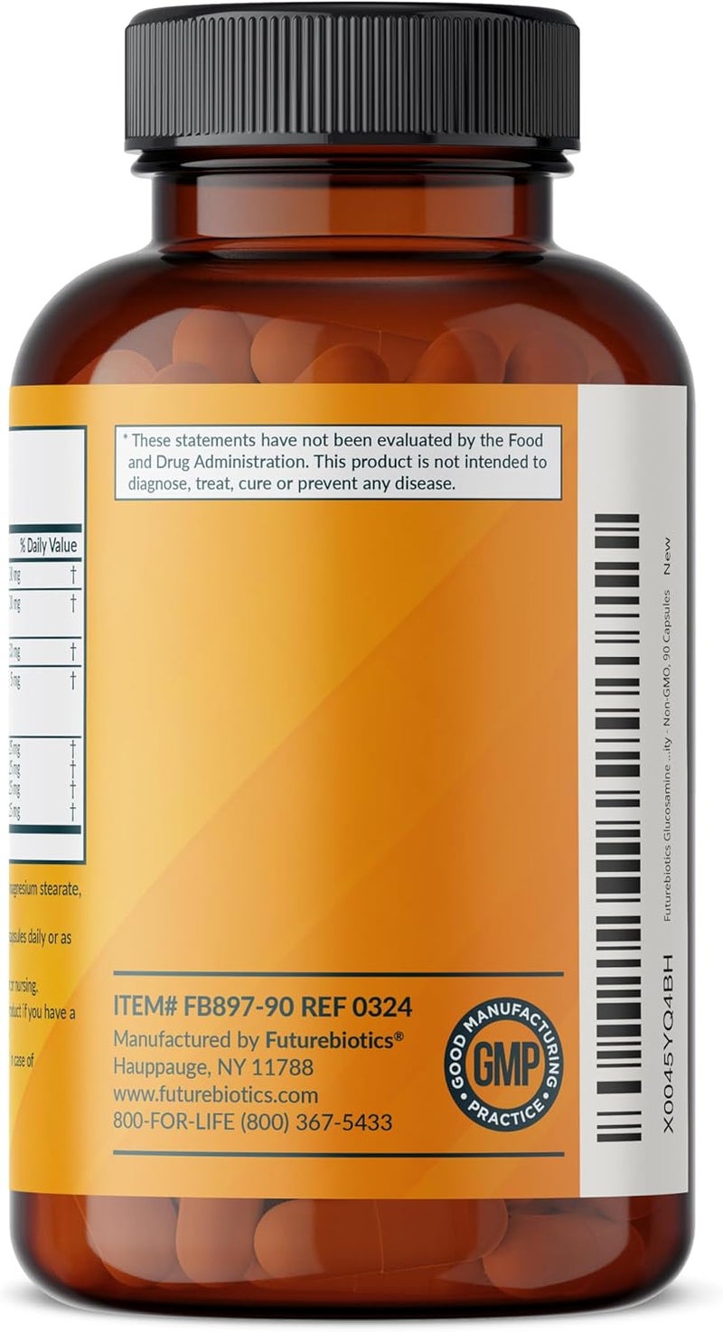 Futurebiotics Glucosamine Chondroitin Turmeric  MSM Advanced Joint Formula Supports Healthy Joints  Mobility  NonGMO 90 Capsules - Image 5