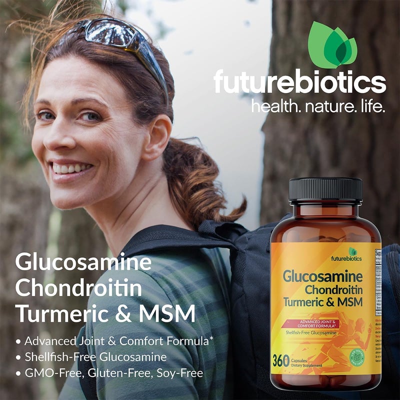Futurebiotics Glucosamine Chondroitin Turmeric  MSM Advanced Joint Formula Supports Healthy Joints  Mobility  NonGMO 90 Capsules - Image 3