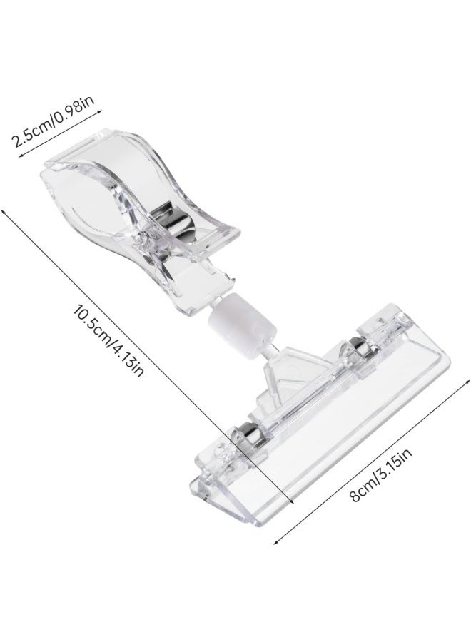 Merchandise Sign Clip 10PCS Merchandise Sign Clip Price Tag Clamp Transparent Price Label Holder Merchandise Display Tag Sign Paper Card Display Promotion Clips Holders Stand For Shopping Mall - Image 2
