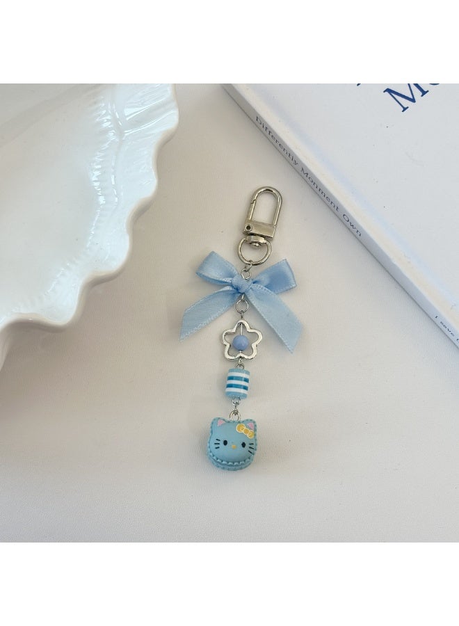 NIBEMINENT Beaded Phone Lanyard, Anti Lost Removable Wrist Strap, Cartoon Cat Bracelet Pendant, Phone Keychain Lanyard - Image 1