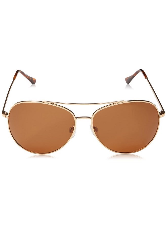 Columbia Canyons Bend Aviator Polarized Sunglasses Shiny Gold/Brown Polarized 60 Mm  - Image 3