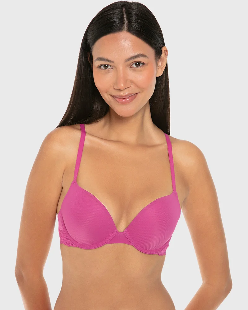 ايسلا اند ايفي Isla & Evie Casual Comfort Rib Push up Plunge Bra