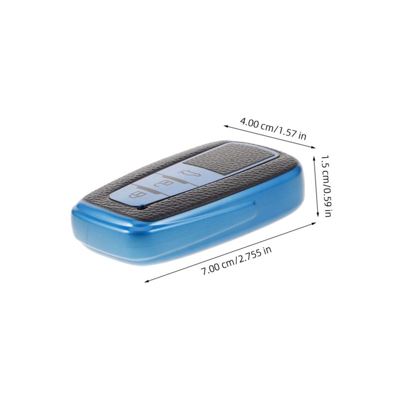 Blue TPU Car Key Case Cover Durable Full Protection Lightweight Portable Automotive Accessory - Image 3