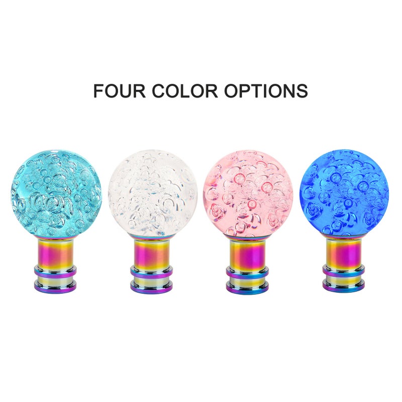 Shift Knob Dark Blue Premium Durable Acrylic - Ergonomic Comfortable Smooth Shift Crystal Bubble Gear Knob With 8 Mm 10 Mm 12 Mm Adapters For Most Cars Car Enthusiasts - Image 5