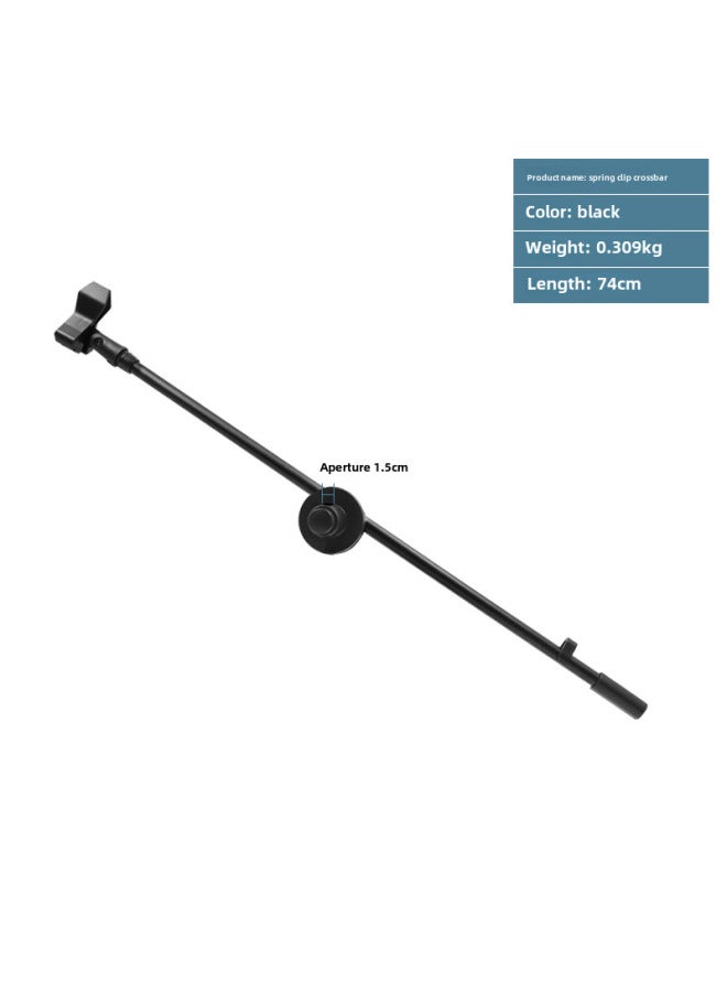 Neutral Direct Microphone Stand Mobile Phone Live Microphone Stand Stage Floor Vertical Crossbar Tripod - Image 1