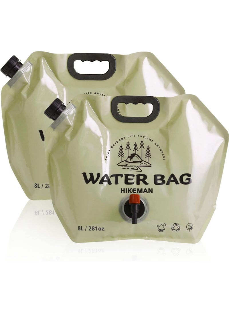 MHR 8L Portable Water Storage Bag - Thick, Durable Water Carrier for Survival, Camping, Hiking, Cycling, Fishing & Emergency Use - Compact Foldable Design for Easy Travel, Outdoor Adventures & Car Trips - Image 1