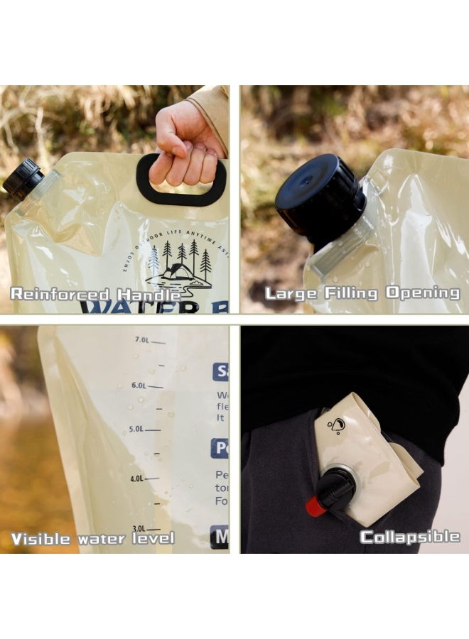 MHR 8L Portable Water Storage Bag - Thick, Durable Water Carrier for Survival, Camping, Hiking, Cycling, Fishing & Emergency Use - Compact Foldable Design for Easy Travel, Outdoor Adventures & Car Trips - Image 3